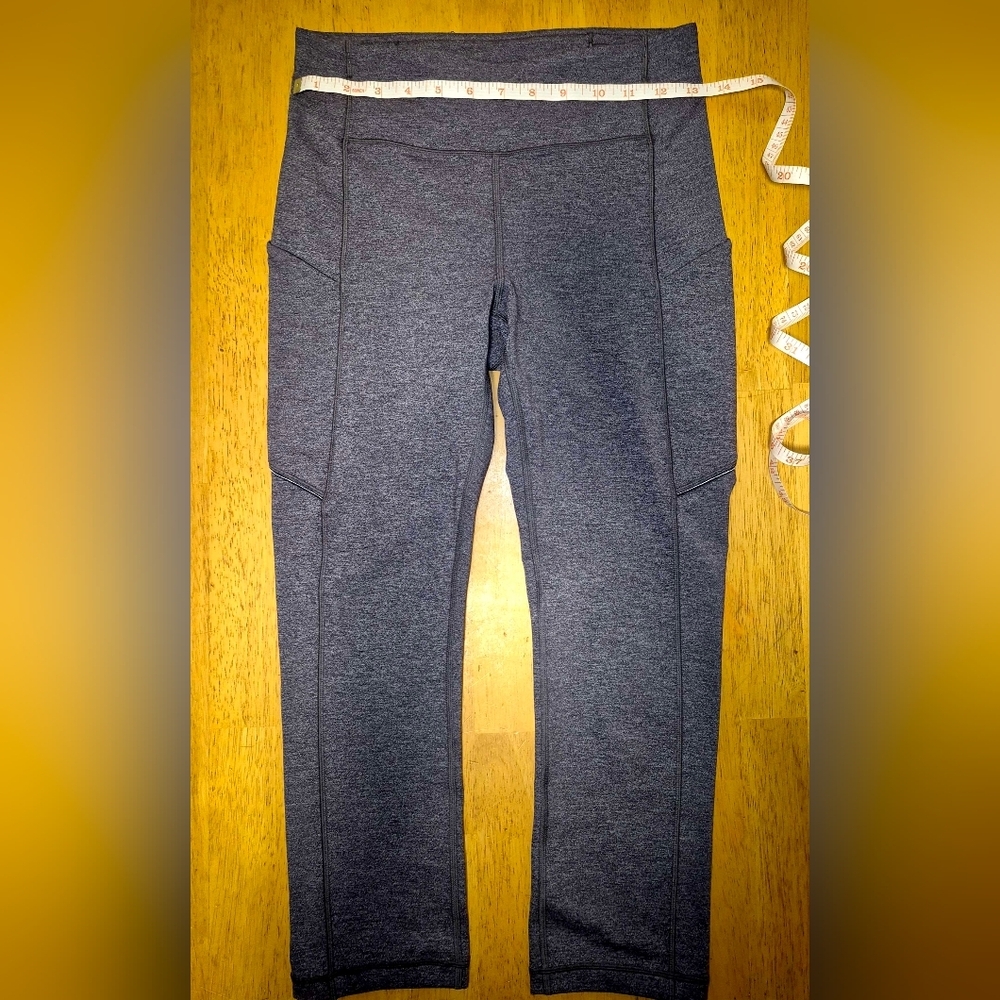 Lululemon Athletica Gray Leggings Heathered Texture